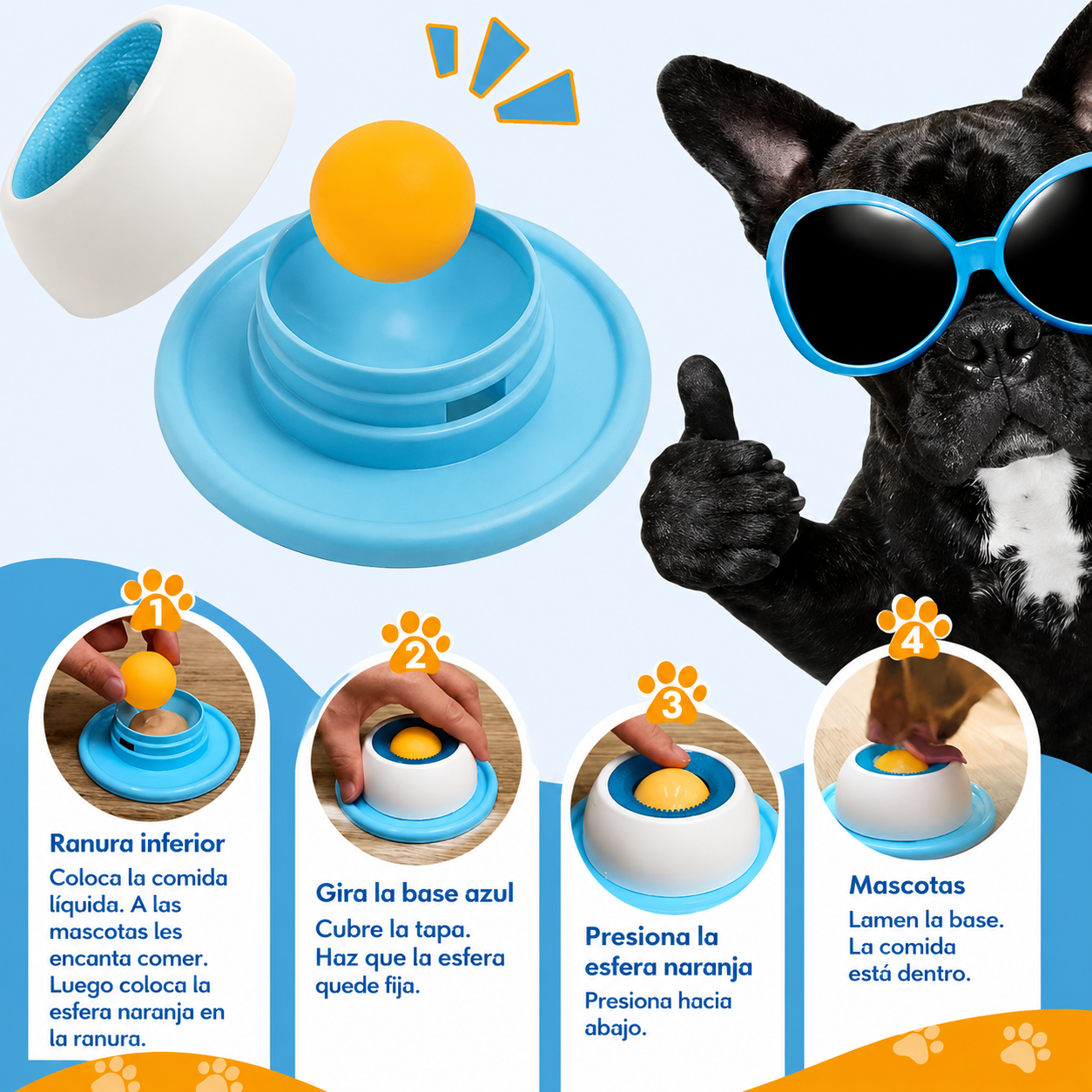 Cuenco de Alimentación Lenta y Juguete Interactivo para Mascotas